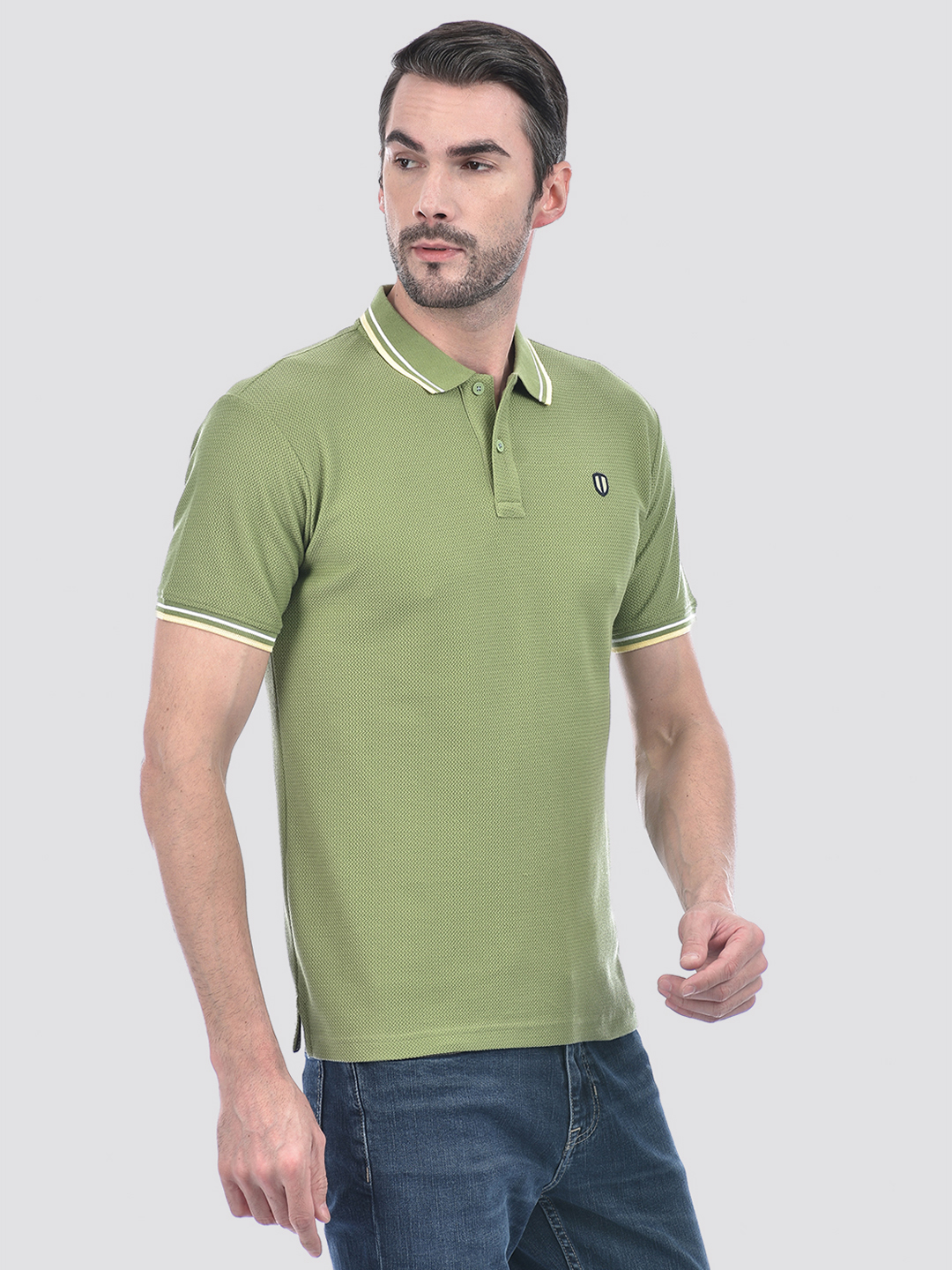 Numero Uno Men Olive Green Polo T-Shirt